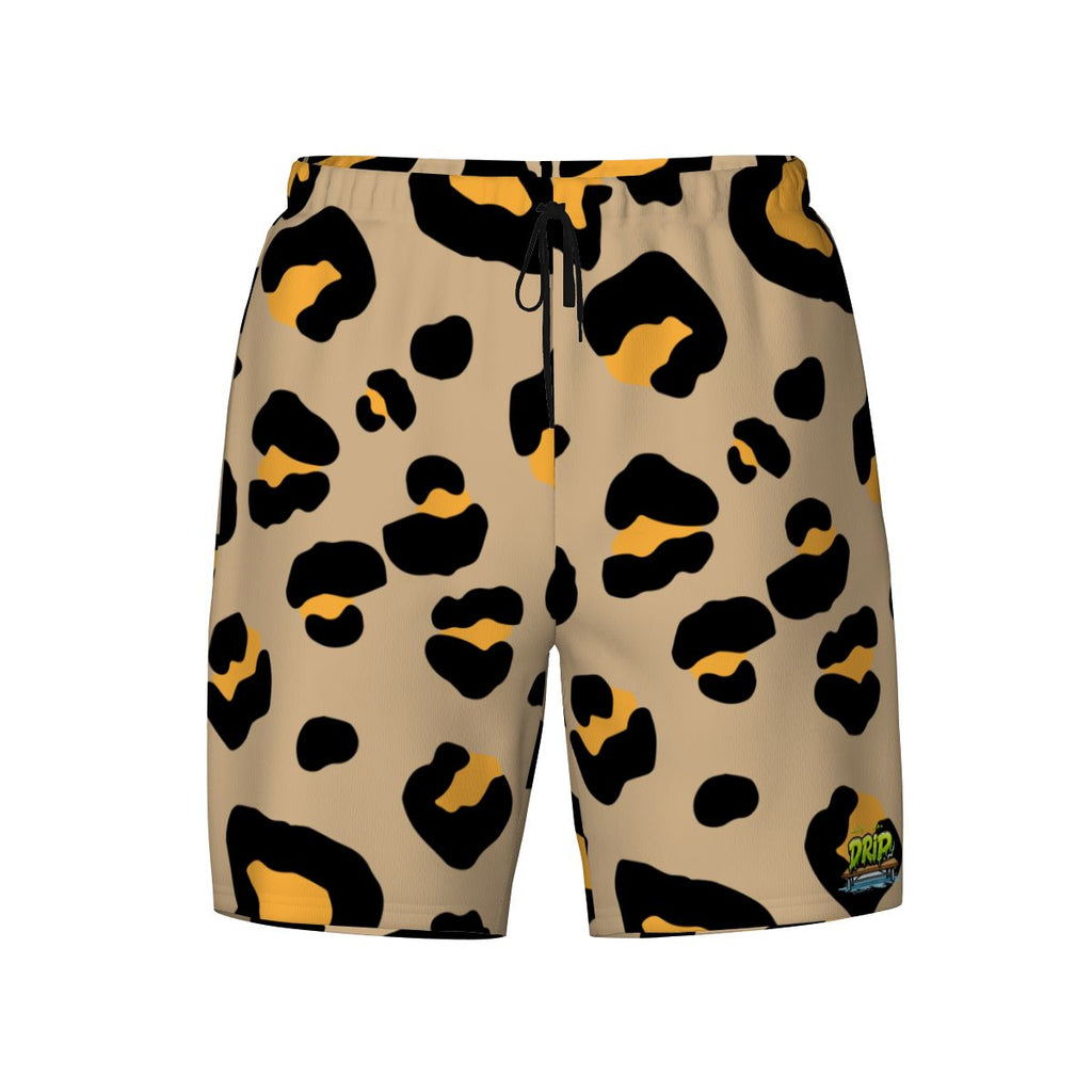 W2W Pro Mesh Hybrid Shorts - Drip Bench Leopard Khaki Tan