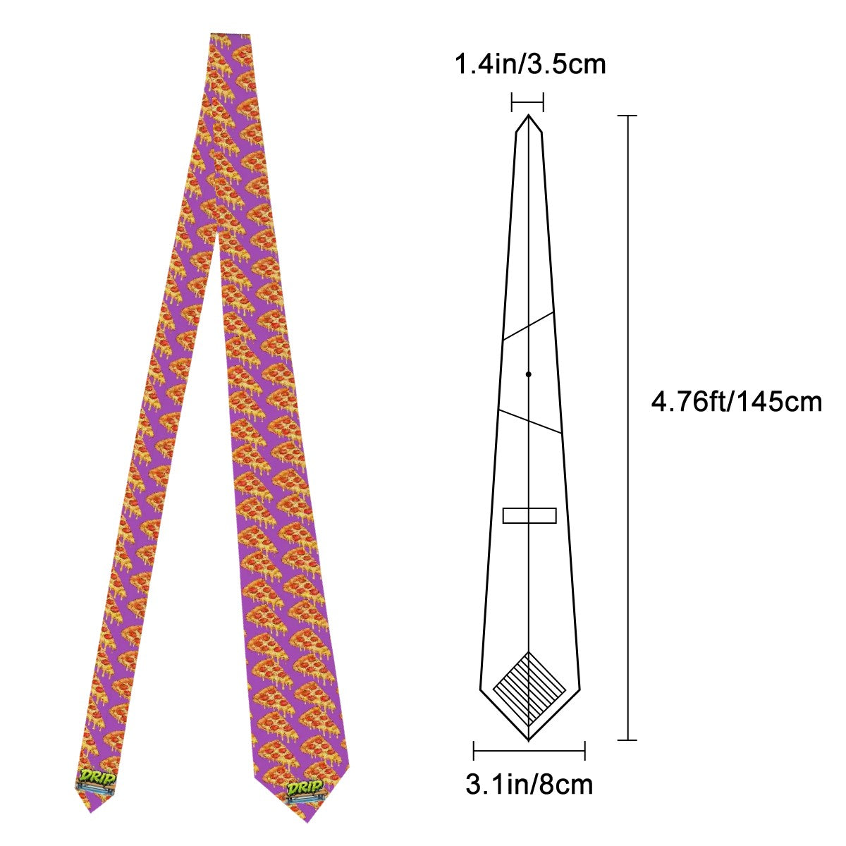 Game Day Tie - Pizza Purple