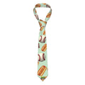 Game Day Tie - Baseballs and Hotdogs Pastel Green