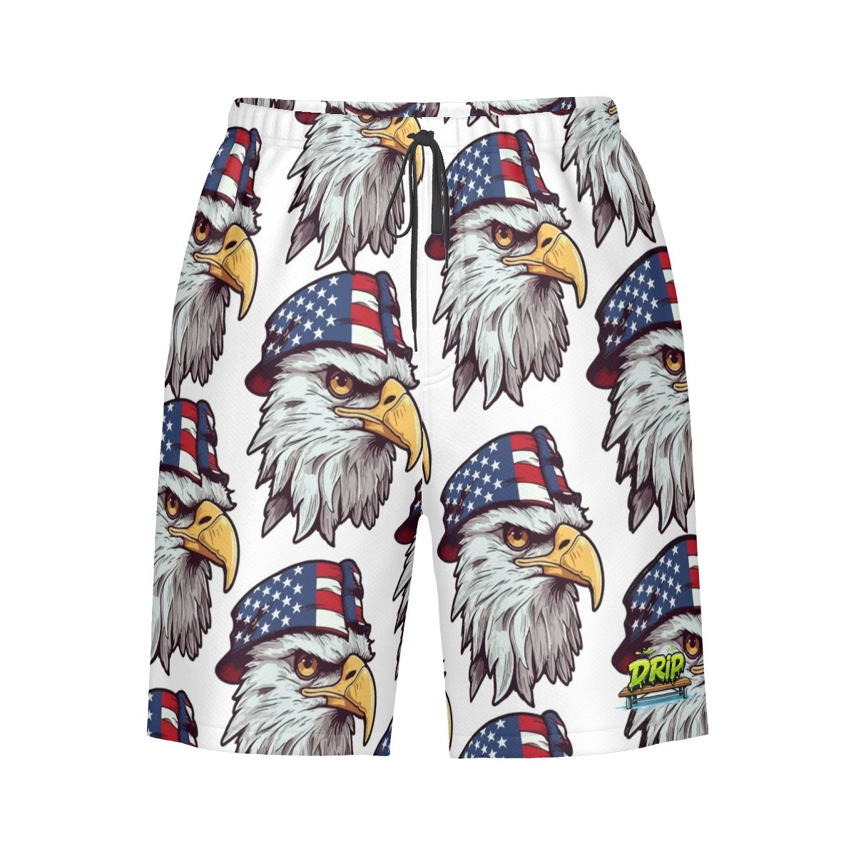 Men/Teen Swim Shorts - Eagles Fly White
