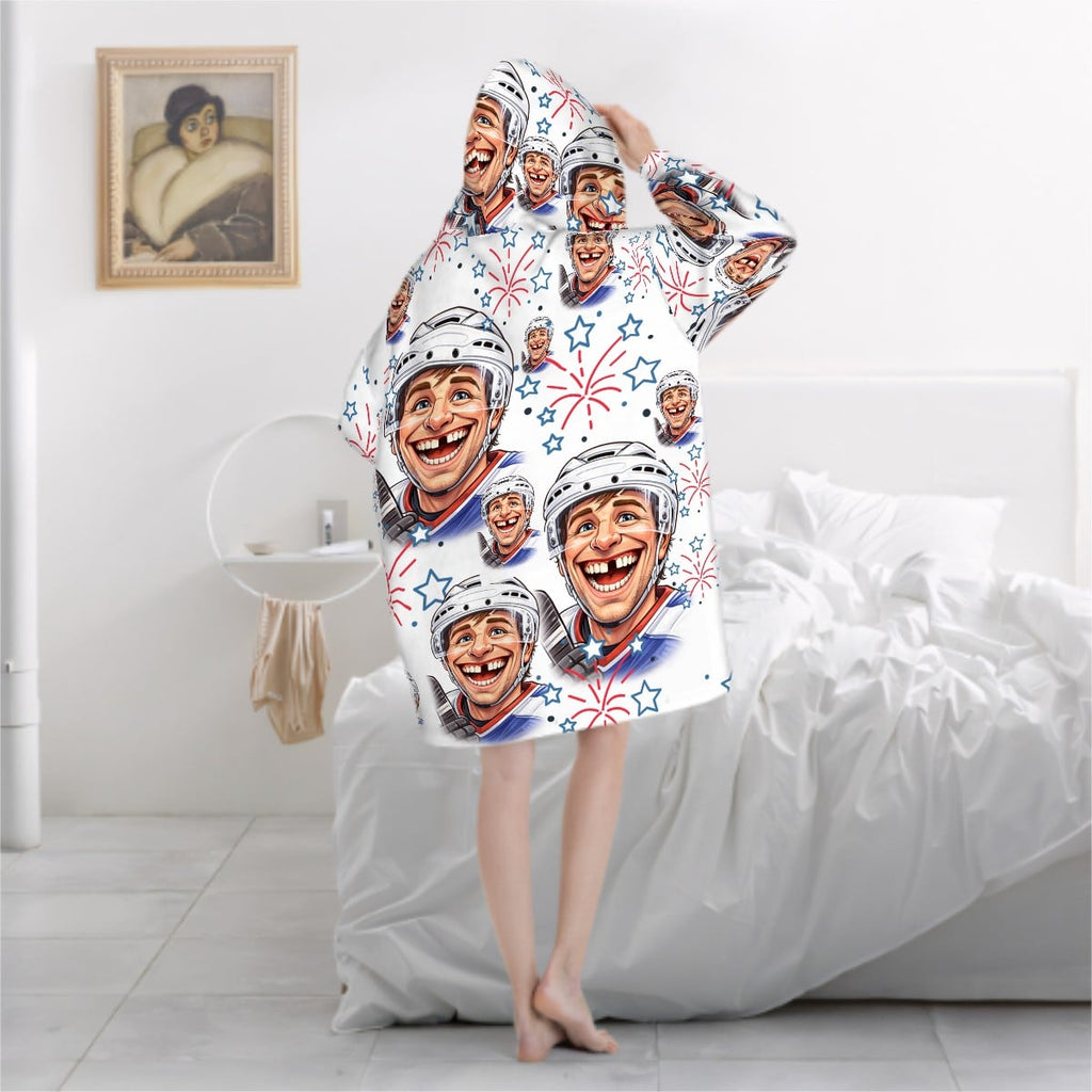 Adult Blanket Sweatshirt - Red White and Tooth