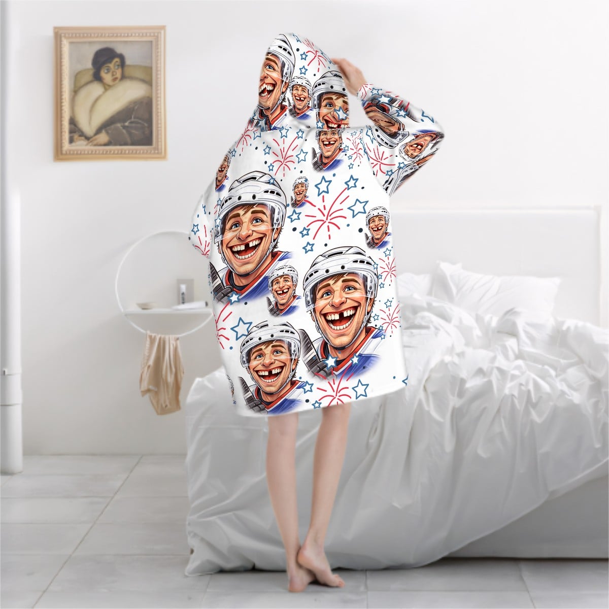 Adult Blanket Sweatshirt - Red White and Tooth