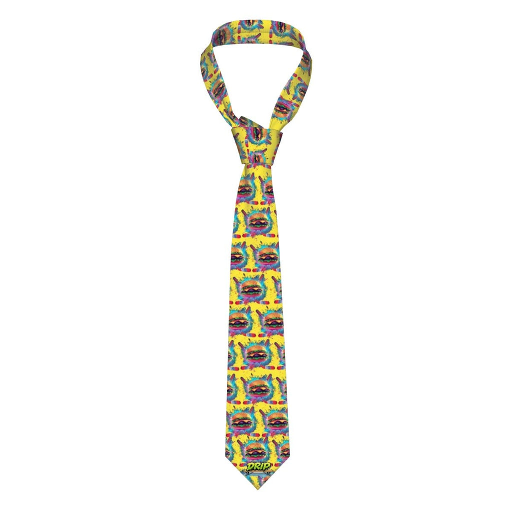 Game Day Tie - Cheeseburger and Hockey Sauce Yellow