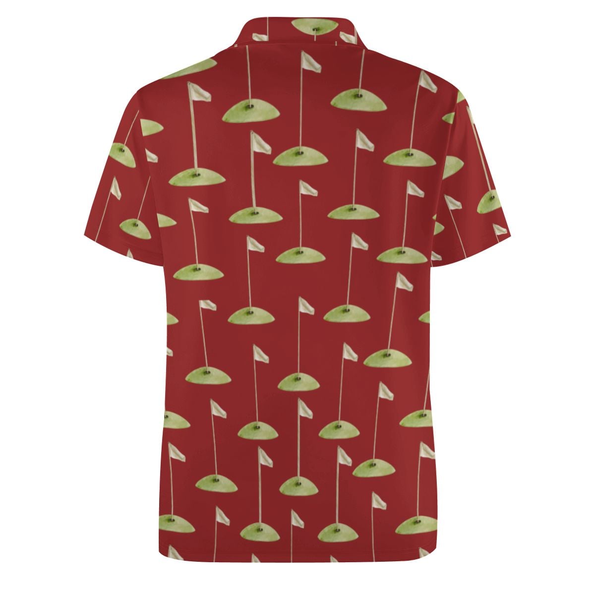 Uncle Golf Shirt - Hole Flag Sketch Red