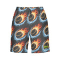Men/Teen Swim Shorts - Flamin Hockey Pucks Charcoal