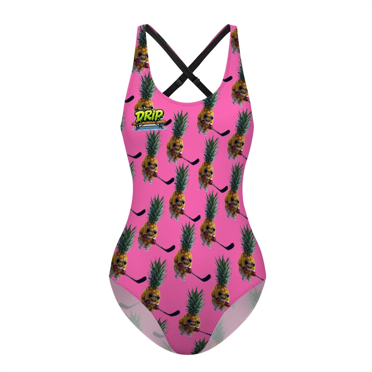 Cross-Back One Piece Swimsuit Women - Piney Snipes Pink
