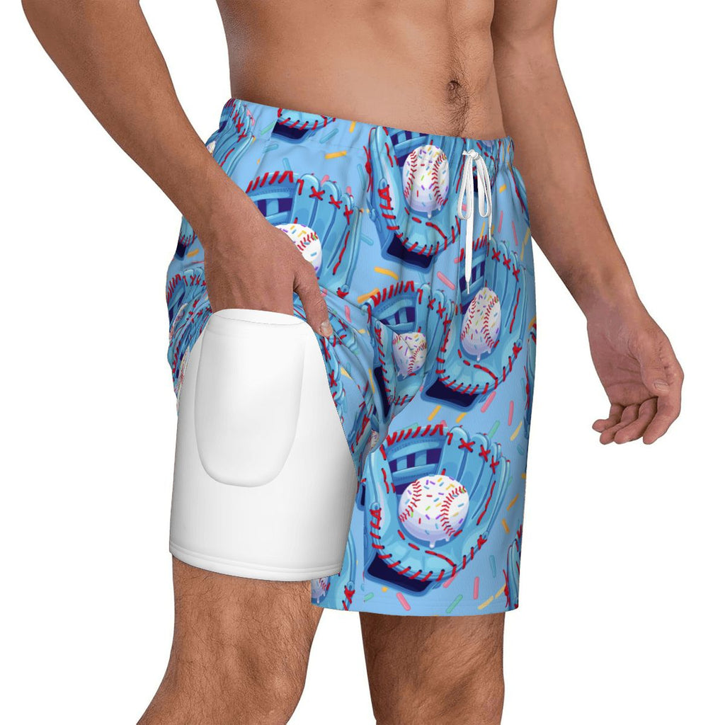 W2W Pro Mesh Hybrid Shorts - Baseball Sprinkles Drip Ice Blue