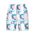 Men/Teen Swim Shorts - Lacrosse Helmet Sticks White