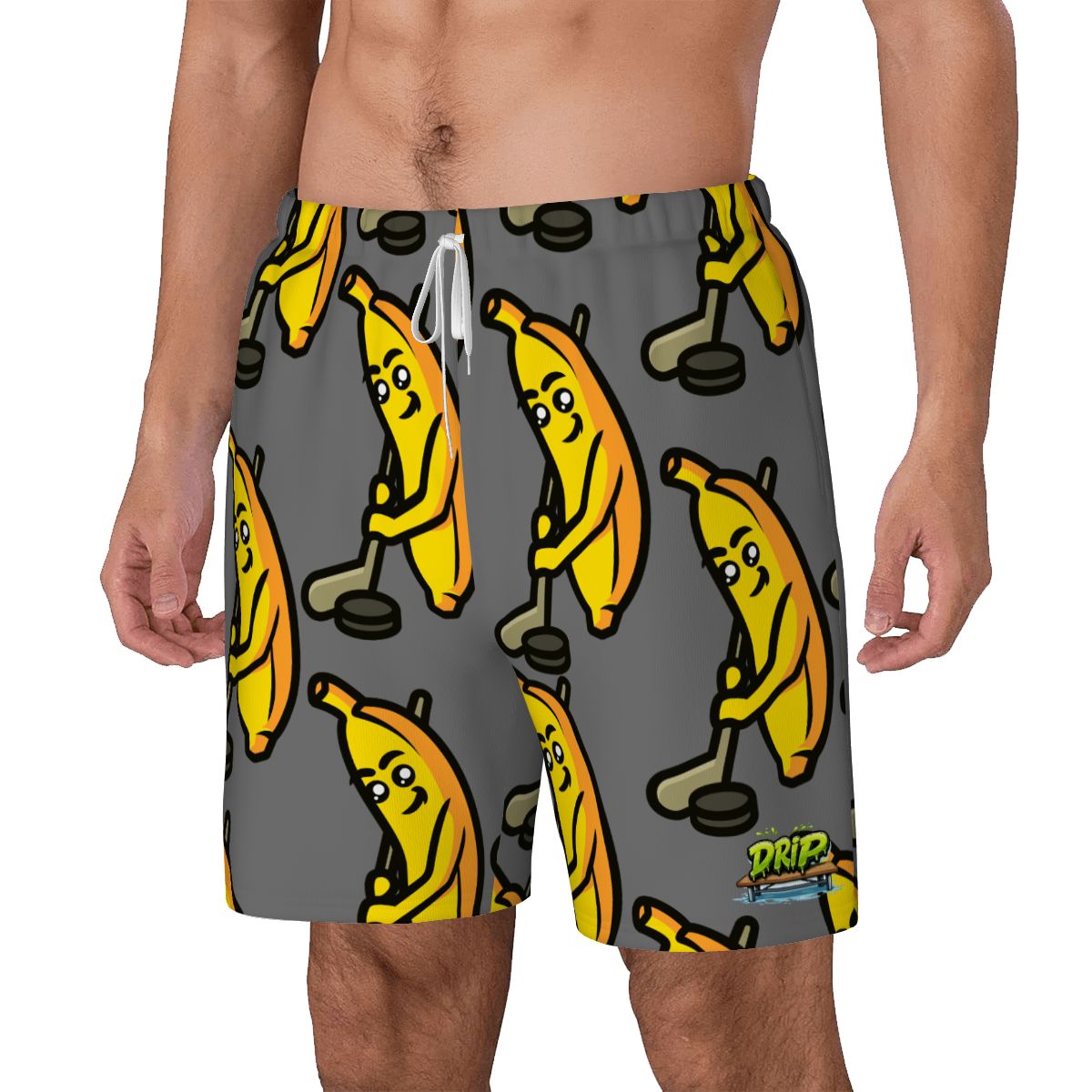 W2W Pro Mesh Hybrid Shorts - Bananas for Hockey Dark Grey