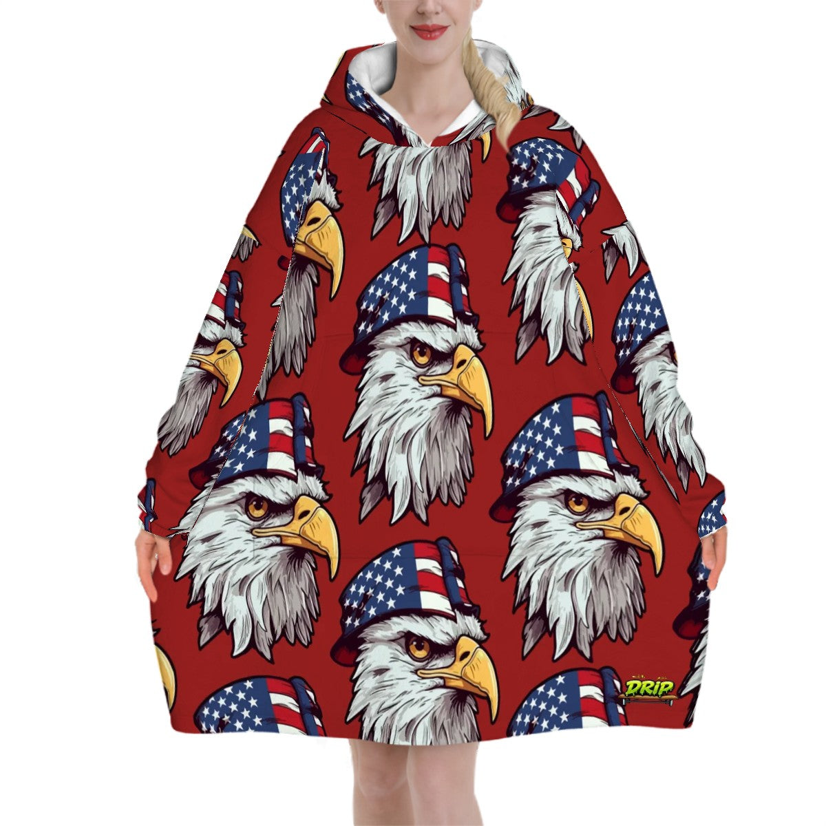 Adult Blanket Sweatshirt - Eagles Fly Classic Red