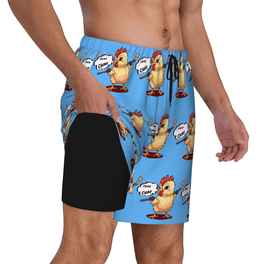 W2W Pro Mesh Hybrid Shorts - Hockey Chirp Chirp Blue