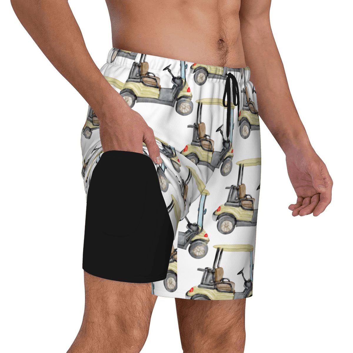 W2W Pro Mesh Hybrid Shorts - Golf Cart White