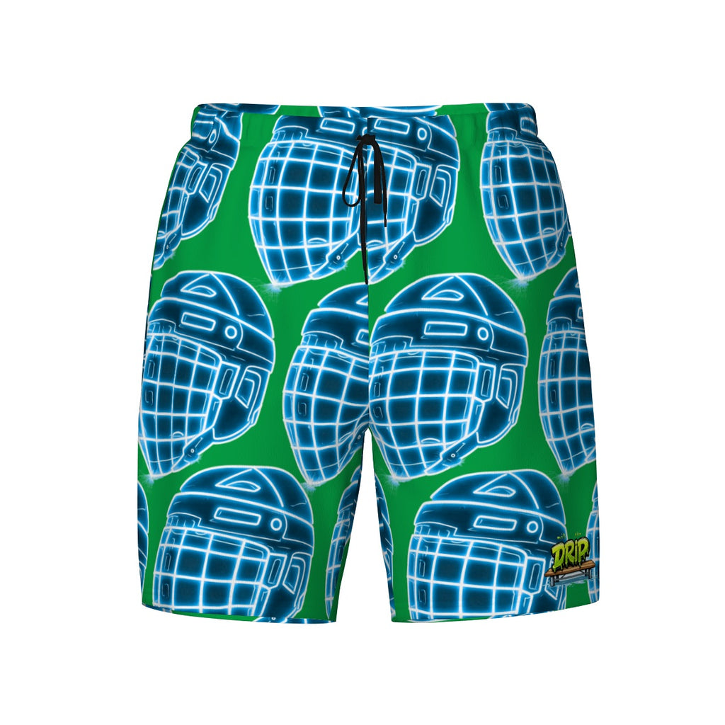W2W Pro Mesh Hybrid Shorts - Hockey Helmet Neon Blue Green