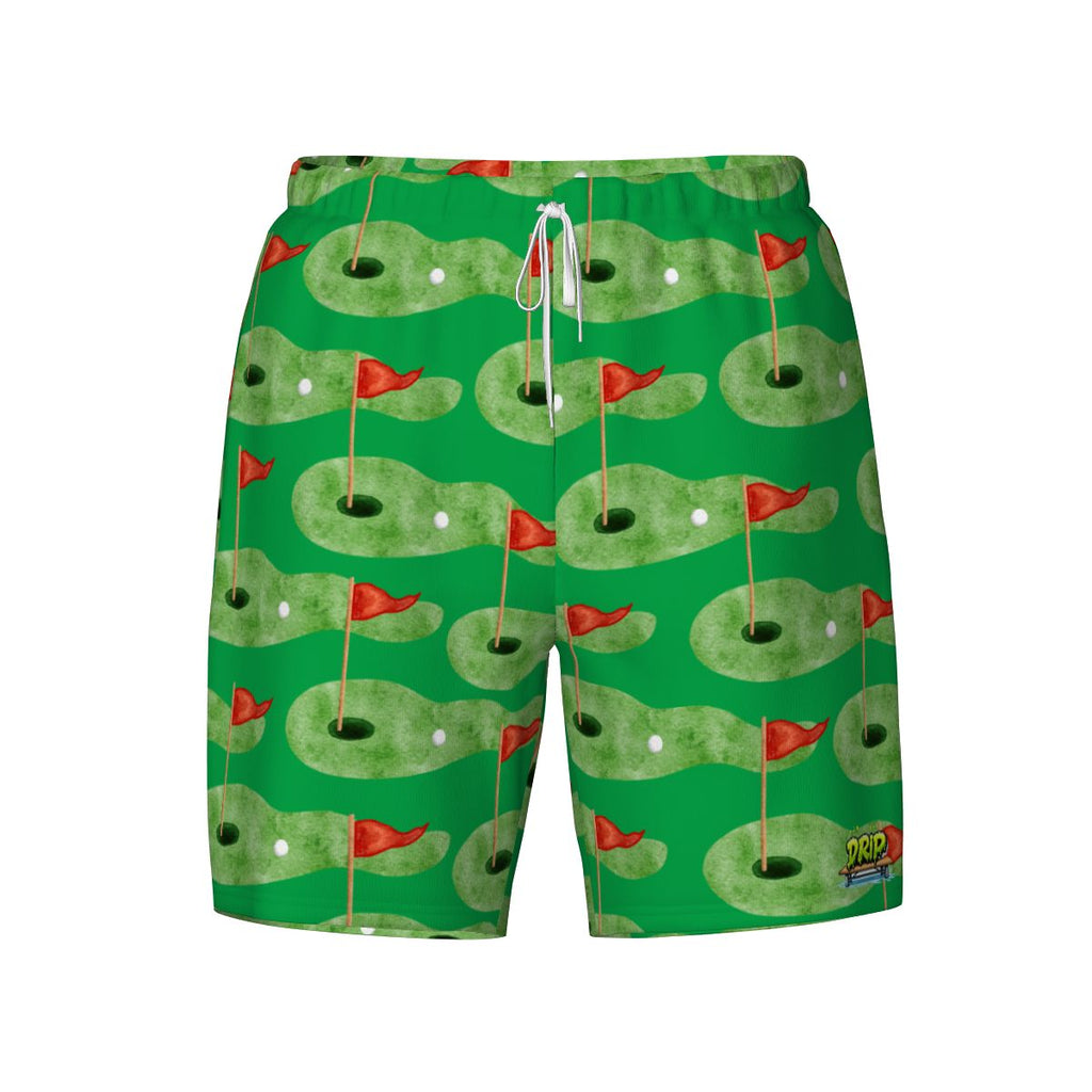 W2W Pro Mesh Hybrid Shorts - Green Hole Sketch Classic Green
