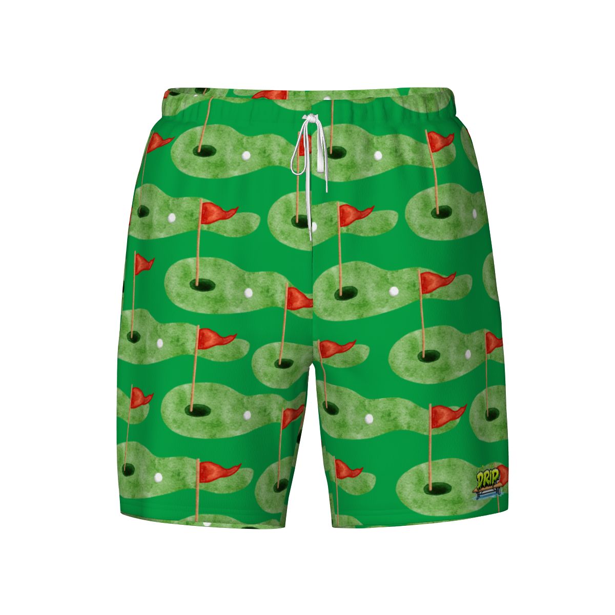 W2W Pro Mesh Hybrid Shorts - Green Hole Sketch Classic Green