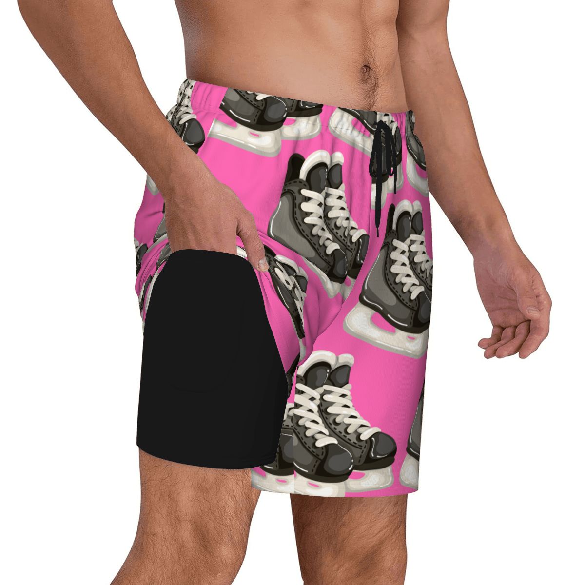 W2W Pro Mesh Hybrid Shorts - Hockey Skates Hot Pink