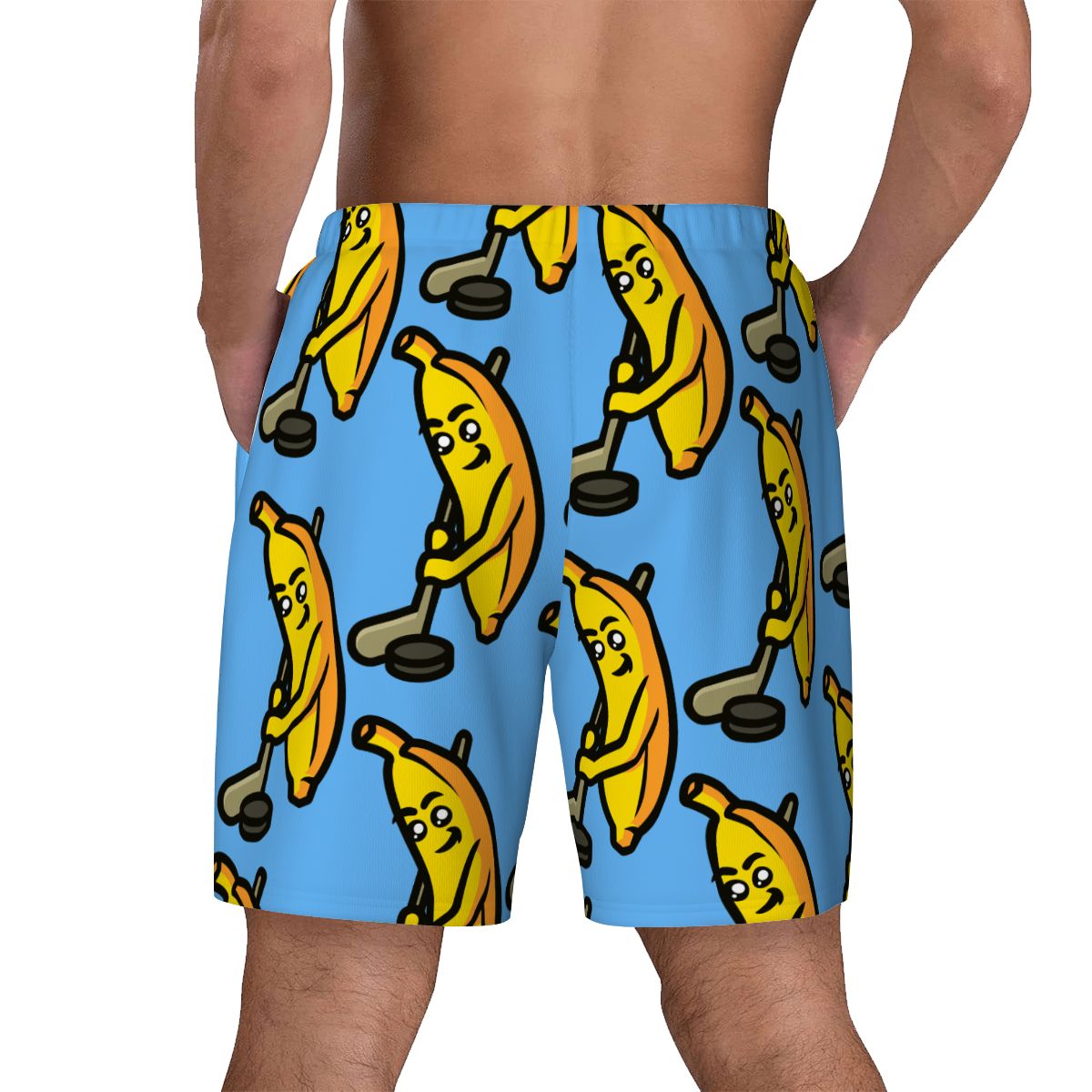 W2W Pro Mesh Hybrid Shorts - Bananas for Hockey Sky Blue