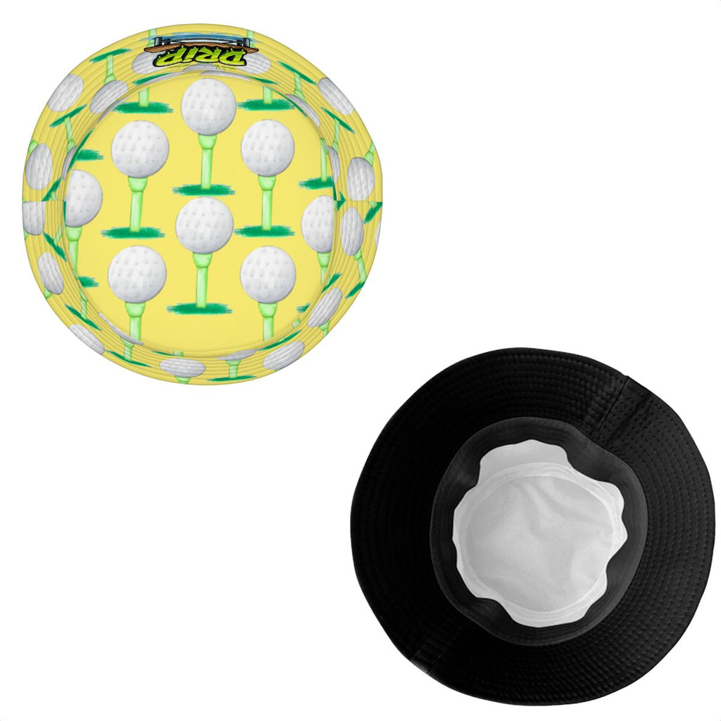 Drip Bucket Hat - Golf Ball and Tee Yellow