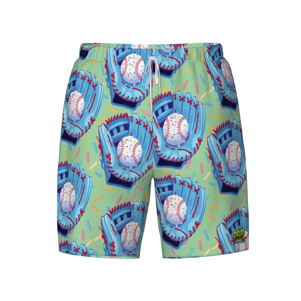 W2W Pro Mesh Hybrid Shorts - Baseball Sprinkles Drip Mint Green
