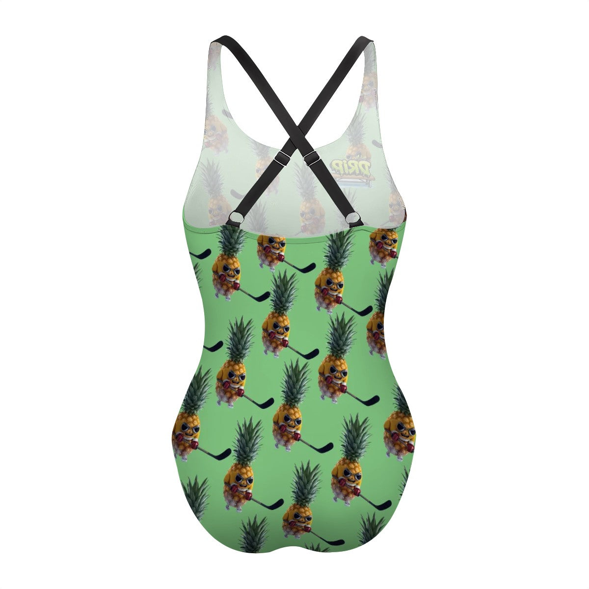 Cross-Back One Piece Swimsuit Women - Piney Snipes Jungle Green