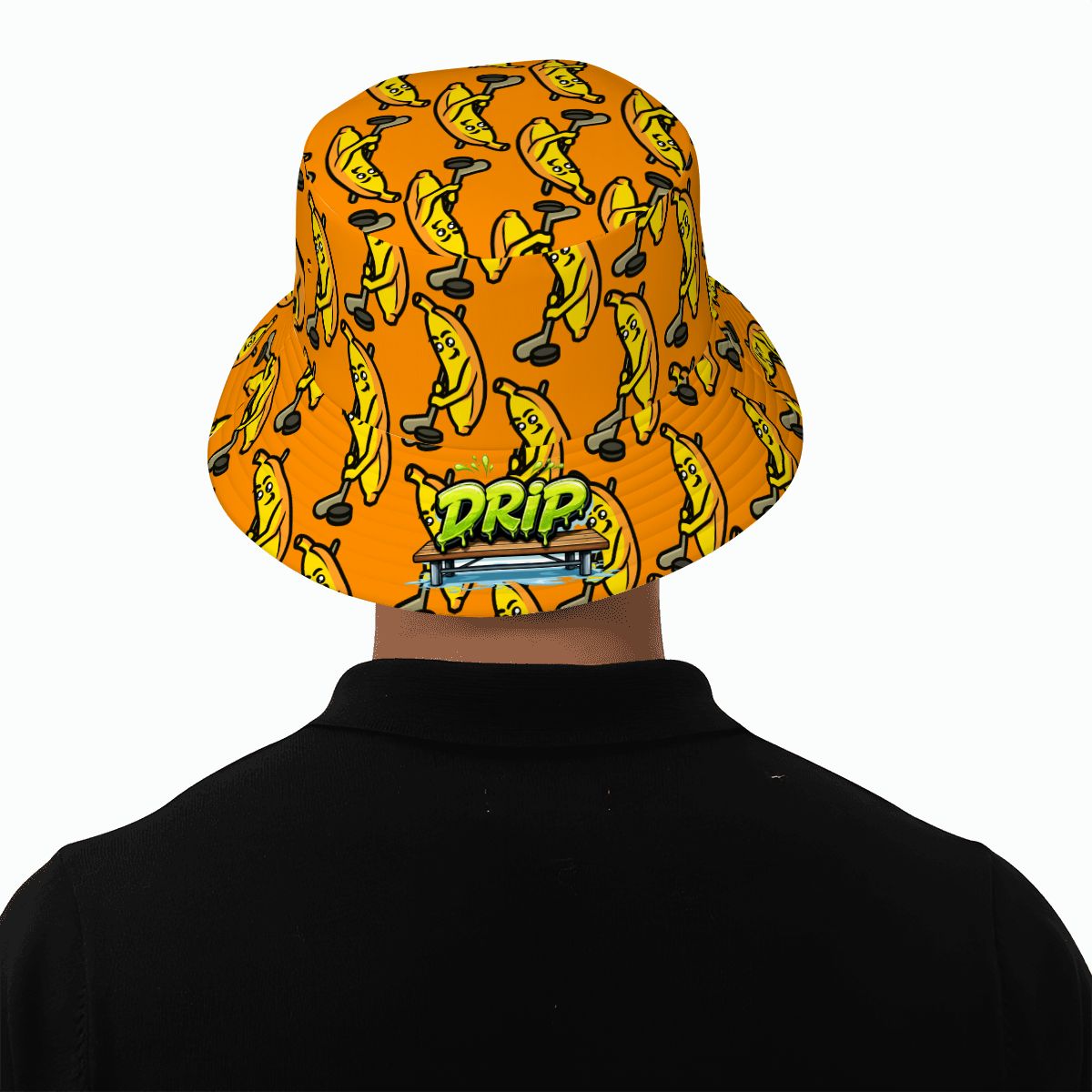 Drip Bucket Hat - Bananas for Hockey Orange
