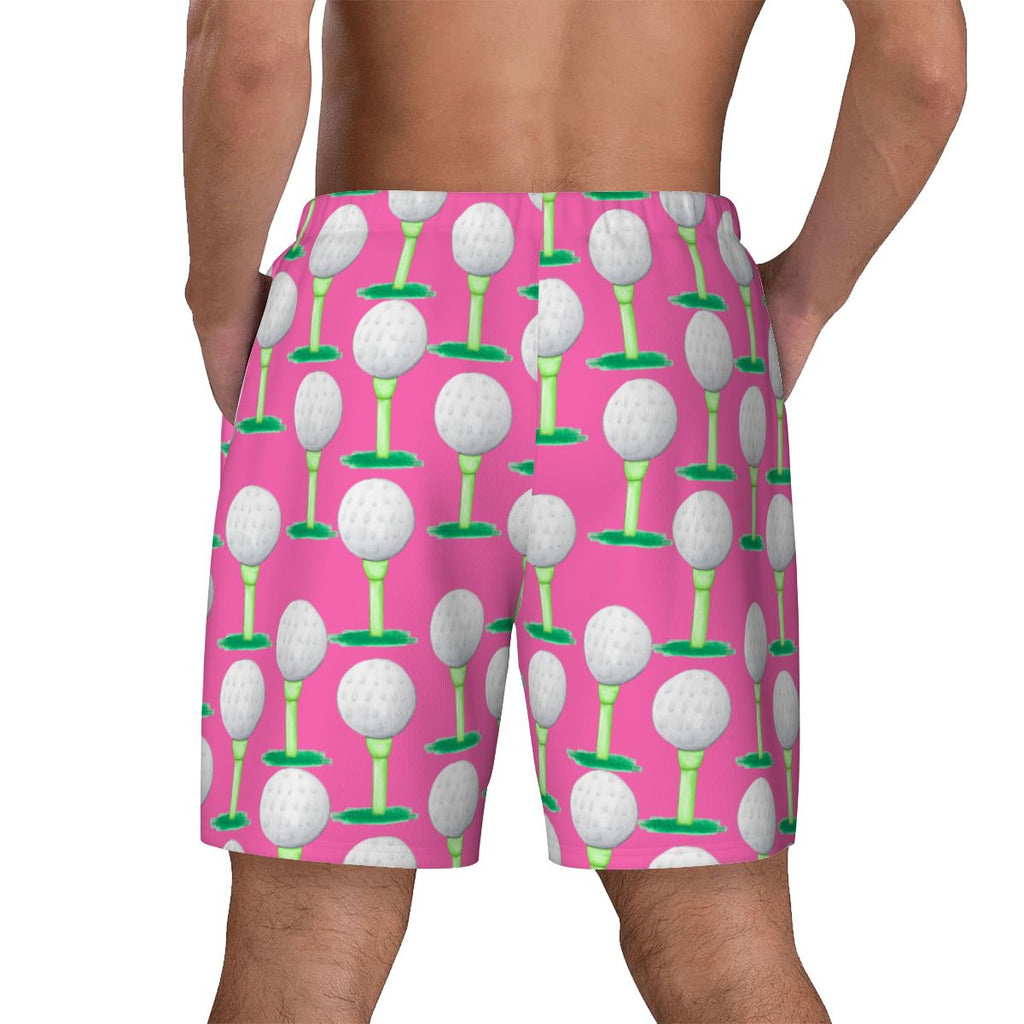 W2W Pro Mesh Hybrid Shorts - Golf Ball and Tee Hot Pink
