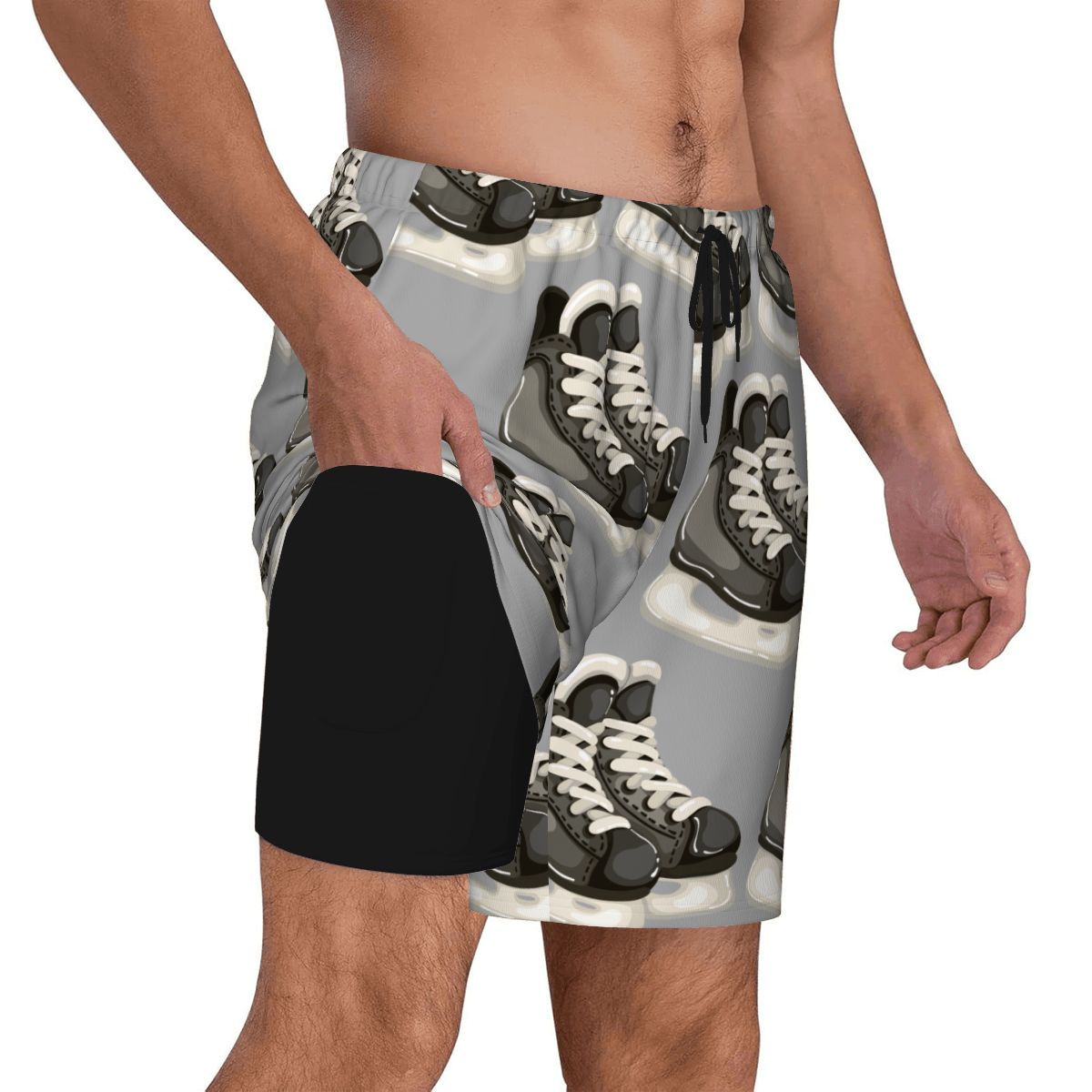 W2W Pro Mesh Hybrid Shorts - Hockey Skates Grey