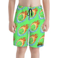 Youth Swim Shorts - Flamin Hockey Pucks Hot Green