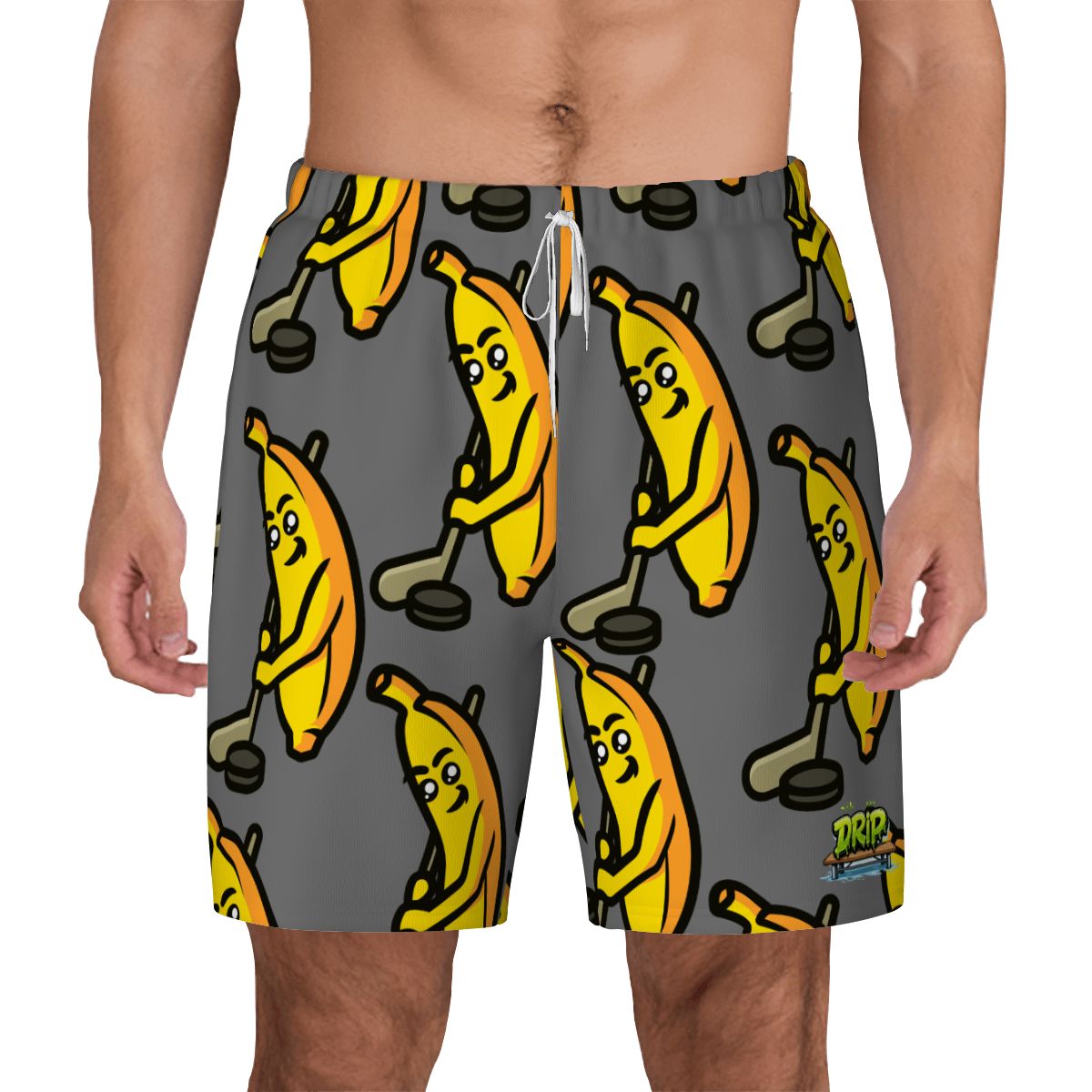 W2W Pro Mesh Hybrid Shorts - Bananas for Hockey Dark Grey