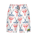 Men/Teen Swim Shorts - Goated Hockey White