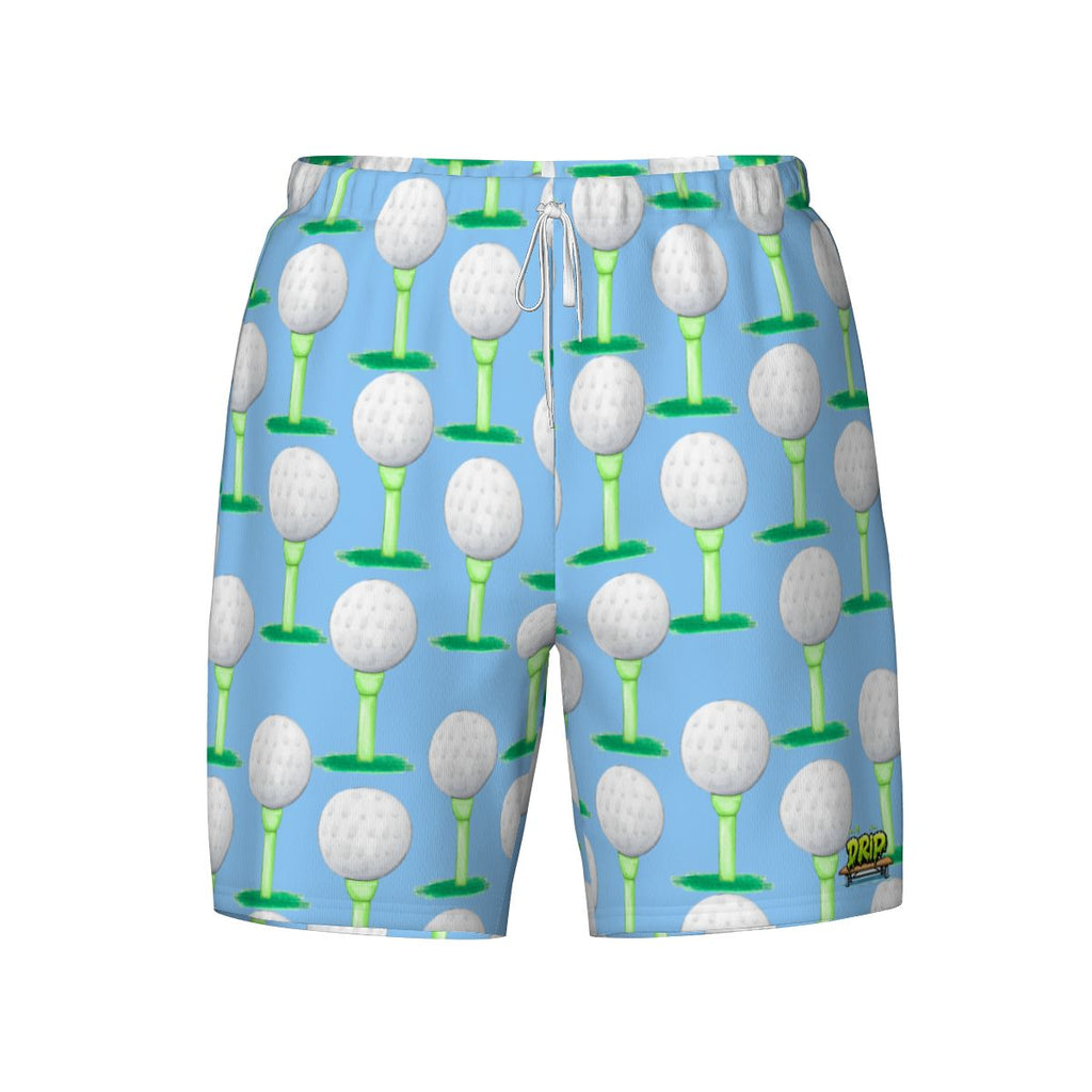 W2W Pro Mesh Hybrid Shorts - Golf Ball and Tee Ice Blue