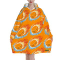 Adult Blanket Sweatshirt - Flamin Hockey Pucks Orange