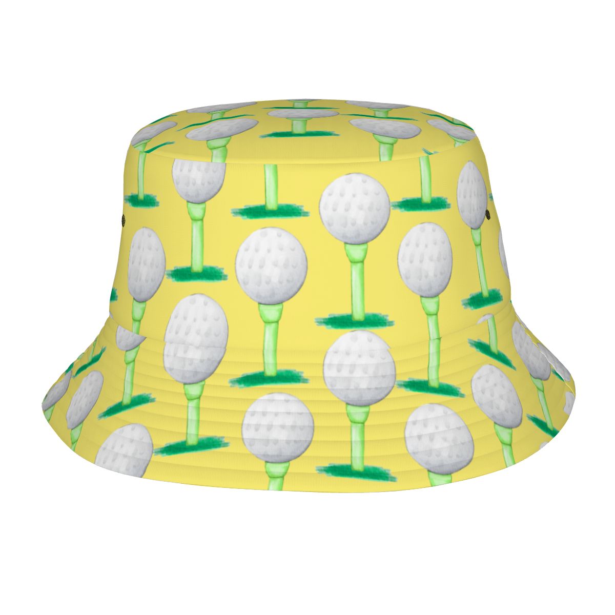 Drip Bucket Hat - Golf Ball and Tee Yellow