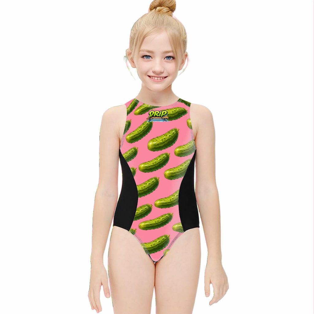 Girls One Piece Swimsuits - Pickled Pink