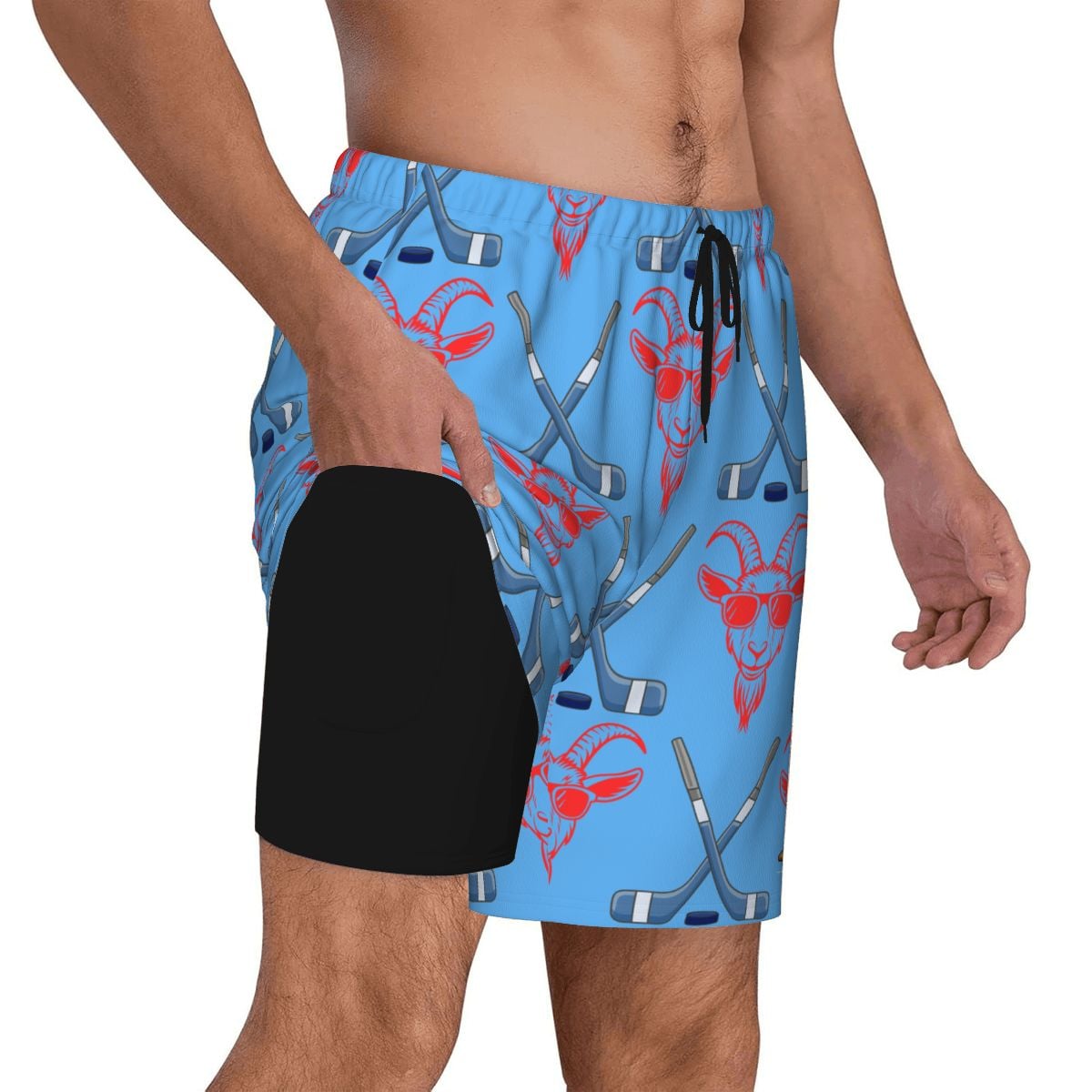 W2W Pro Mesh Hybrid Shorts - Goated Hockey Sky Blue