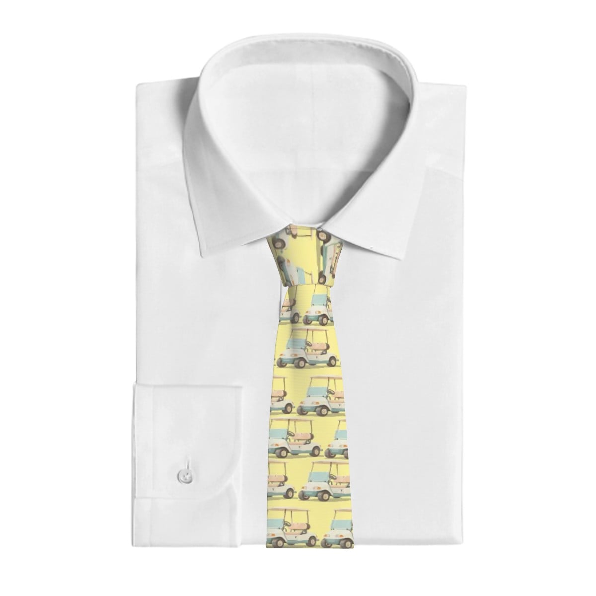 Game Day Tie - Golf Carts Vintage Yellow