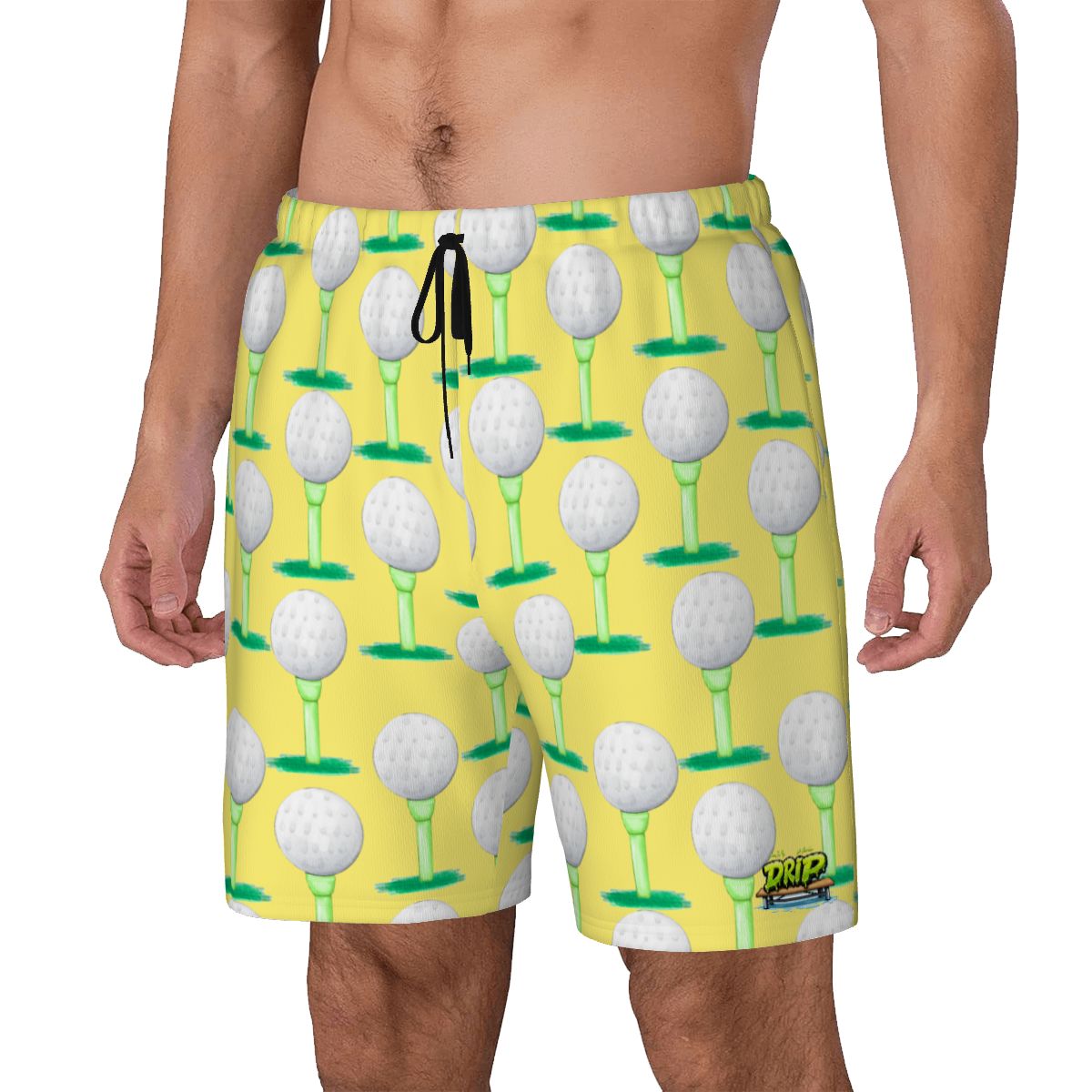 W2W Pro Mesh Hybrid Shorts - Golf Ball and Tee Yellow