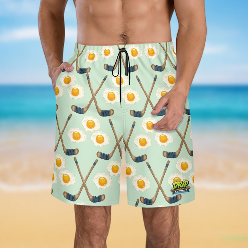 Men/Teen Swim Shorts - Sunnyside Snipes Seafoam Green