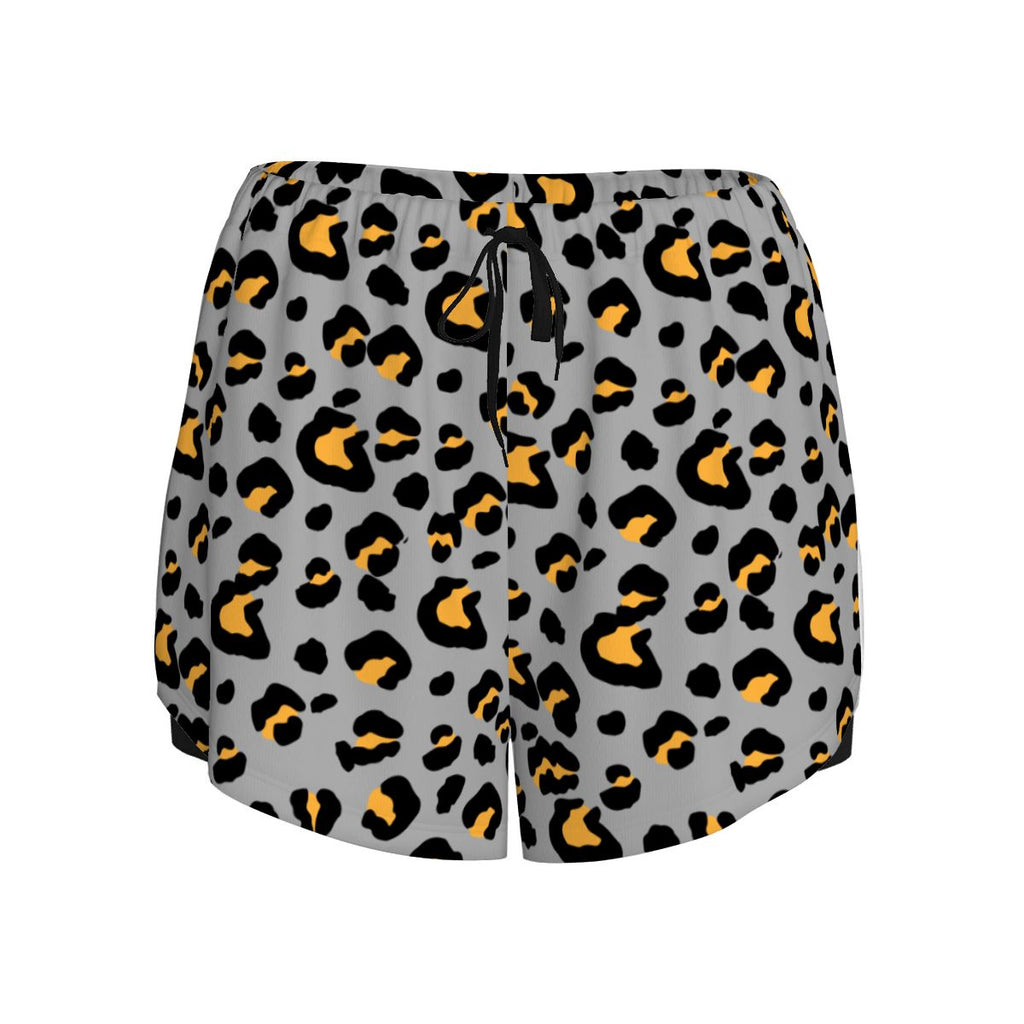 Drip Bench Women's Shorts - Leopard Grey