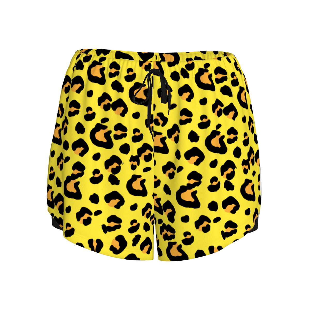 Drip Bench Women's Shorts - Leopard Yellow