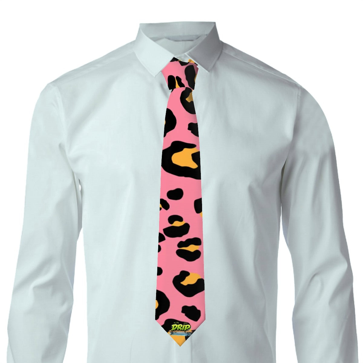 Game Day Tie - Drip Bench Leopard Pink