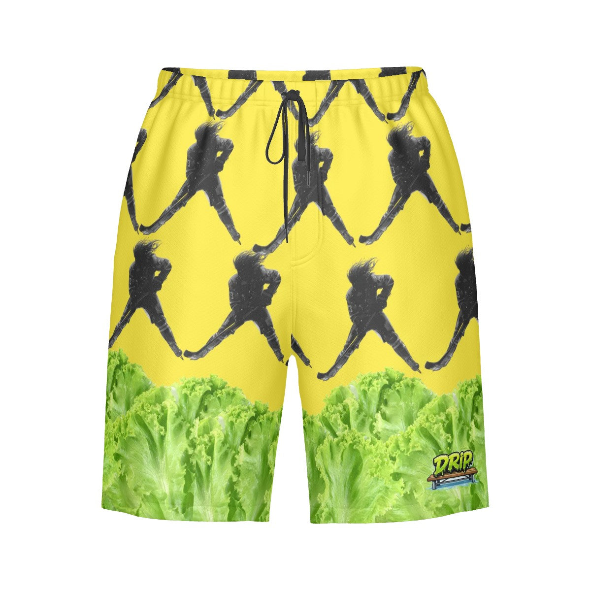 Men/Teen Swim Shorts - Lettuce Hockey Flo Yellow