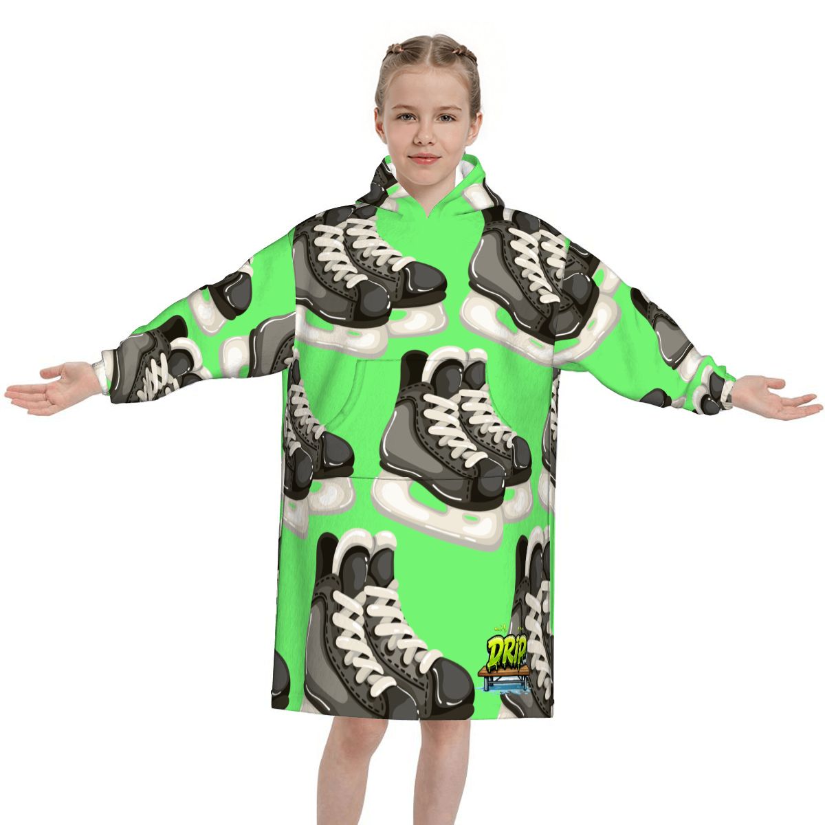 Youth Blanket Sweatshirt - Hot Green