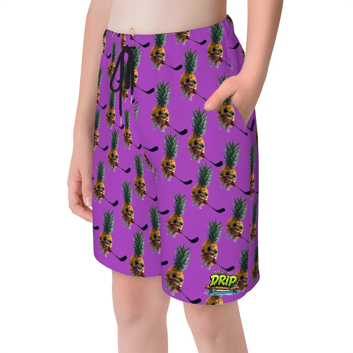 Youth Swim Shorts - Piney Snipes Purple