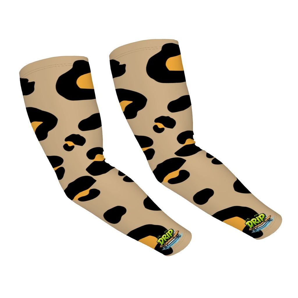 Drip Bench Performance Arm Sleeves - Drip Bench Leopard Khaki Tan