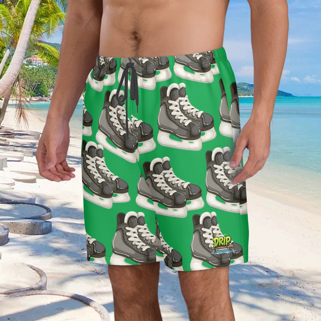 Water to Workout Hybrid Shorts - Hockey Skates Classic Green