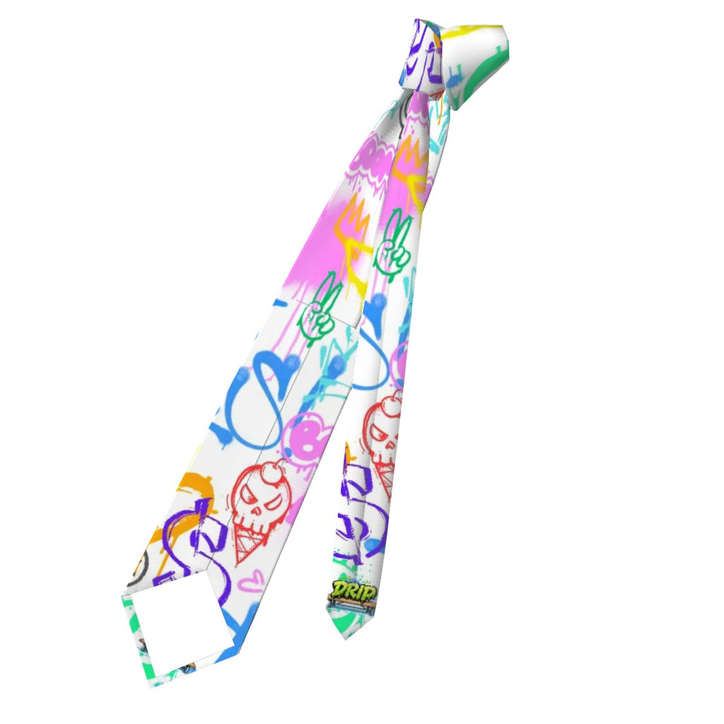 Game Day Tie - Graffiti White
