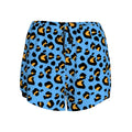 Drip Bench Women's Shorts - Leopard Sky Blue