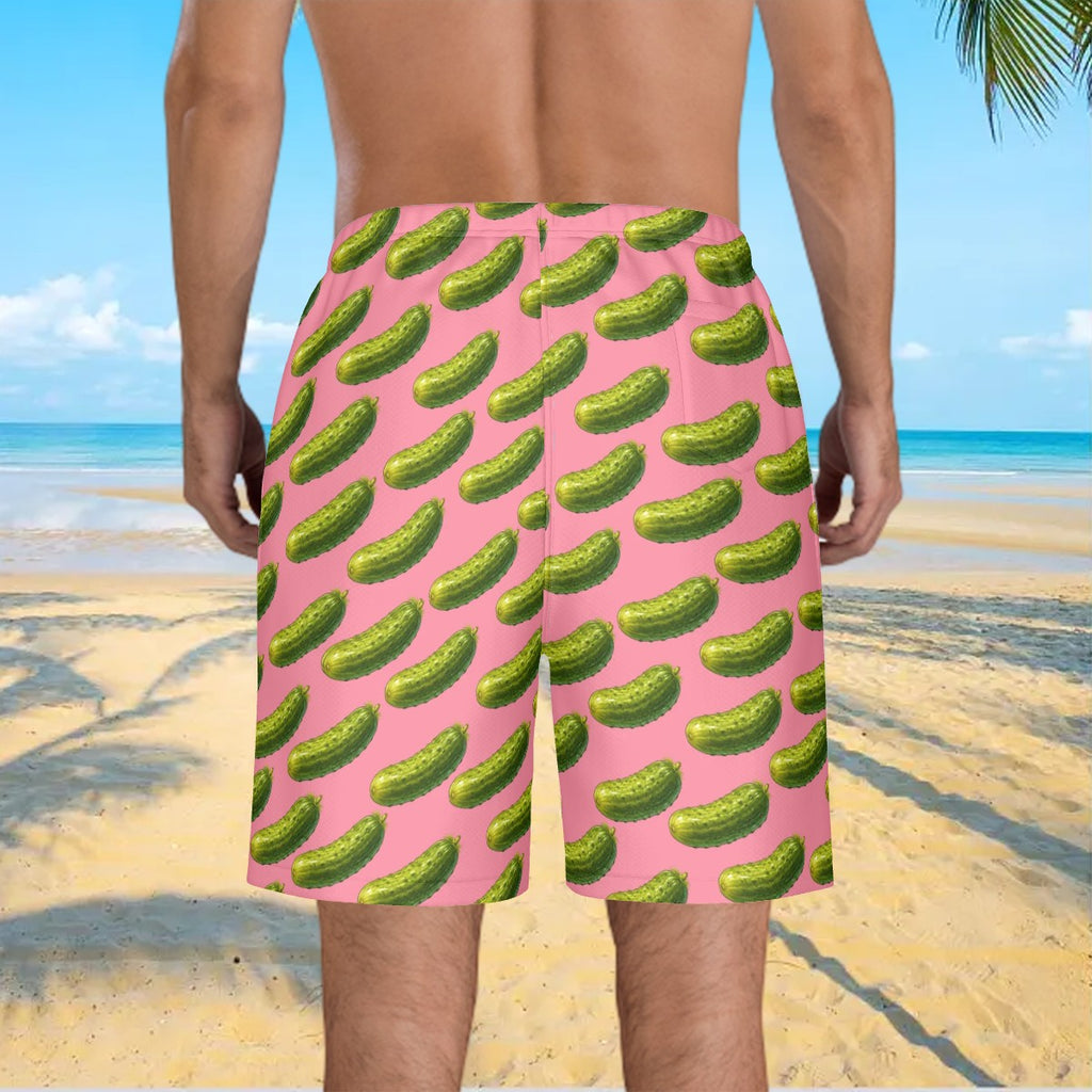 Men/Teen Swim Shorts - Pickled Pink