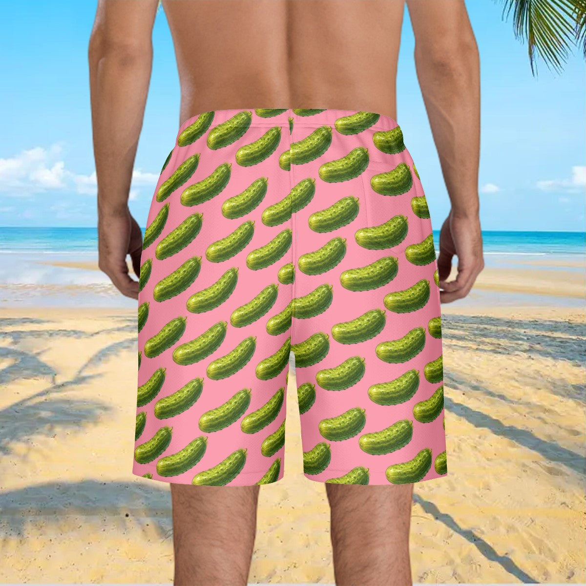 Men/Teen Swim Shorts - Pickled Pink